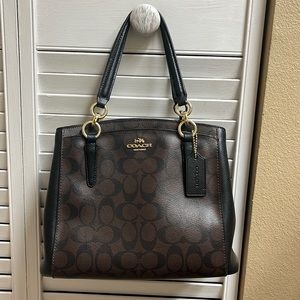 Coach brown monogram purse